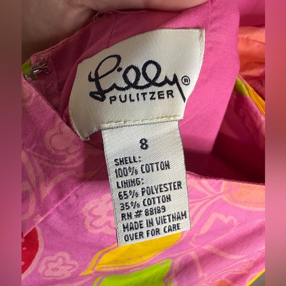 Vintage Lilly Pulitzer White Label Strapless Dress Size 8
Marzipan Fruit Print - Picture 7 of 9